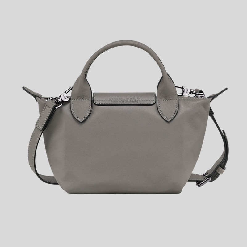 LONGCHAMP Le Pliage Extra XS Leather Handbag Turtledove L1500987