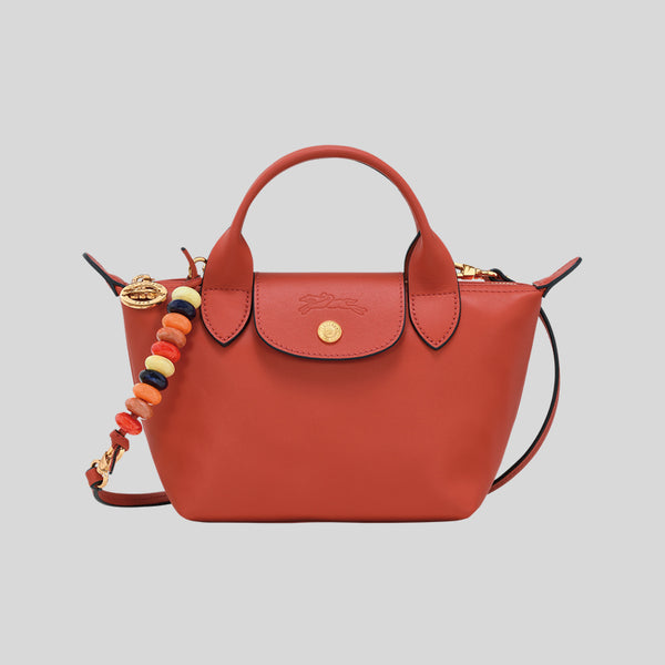 LONGCHAMP Le Pliage Extra XS Leather Handbag Sienna L1500HER lussocitta lusso citta