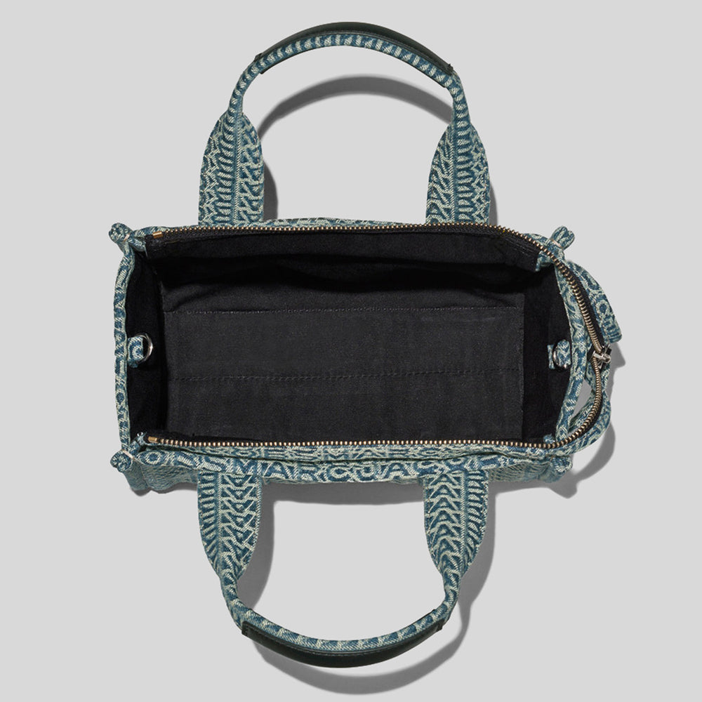 Marc Jacobs The Washed Monogram Denim Small Tote Bag Sun