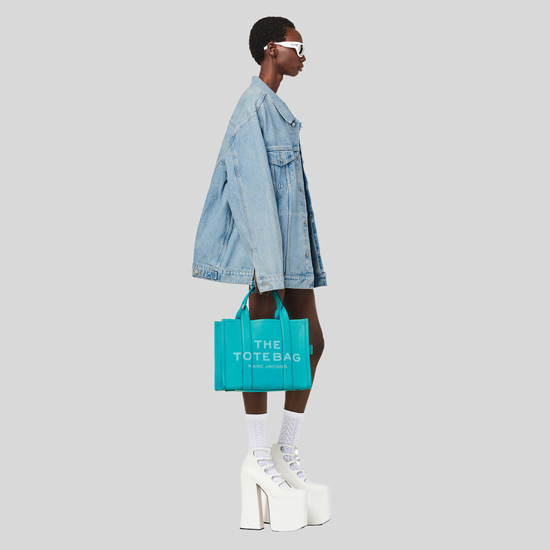 Marc Jacobs The Leather Medium Tote Bag Pool H004L01PF21