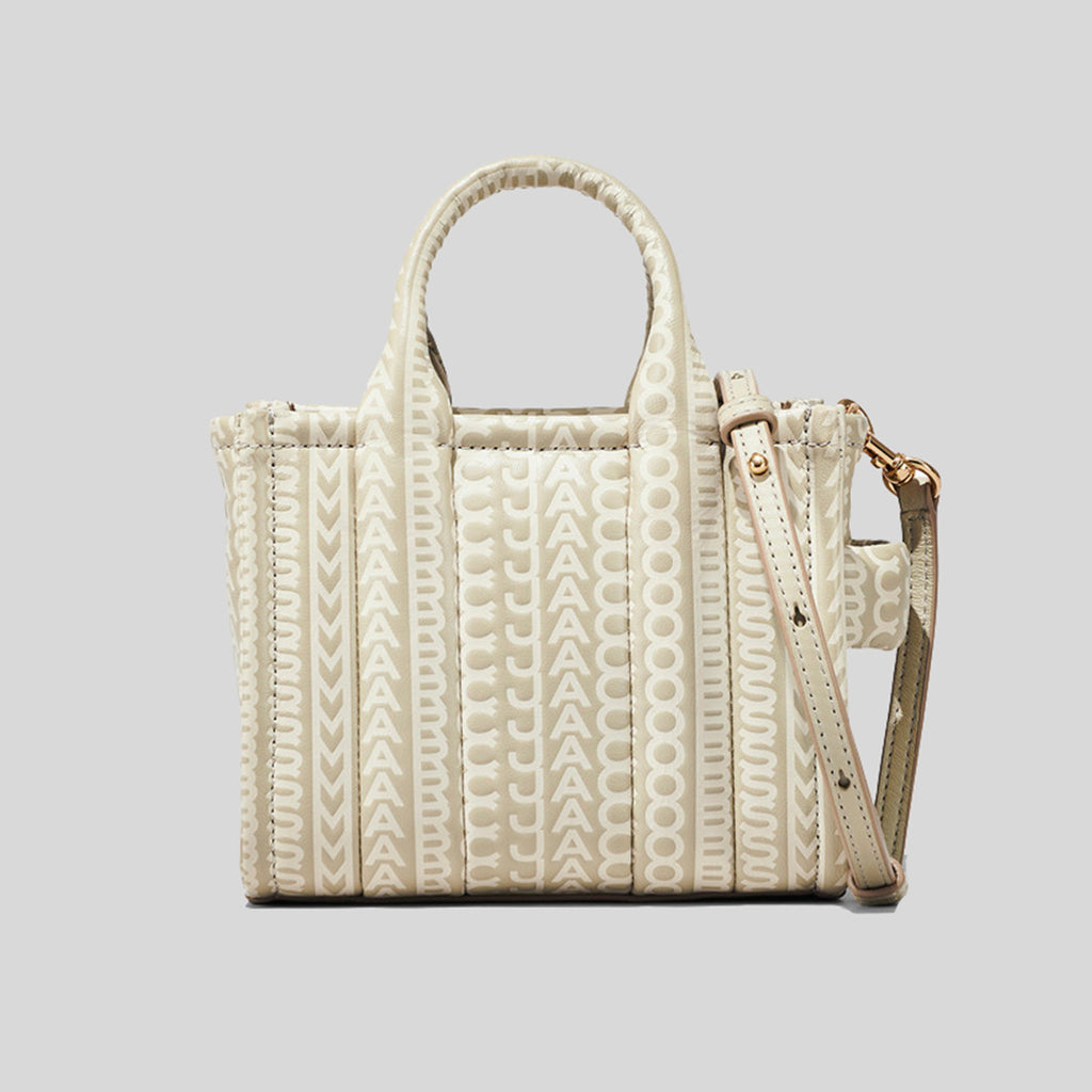 Marc Jacobs The Monogram Leather Mini Tote Bag Khaki H052L03FA22 LussoCitta