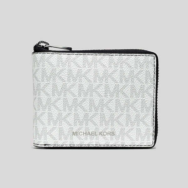 Michael Kors Men's Cooper Logo Zip-Around Wallet Bright White 36U2LCOF3B