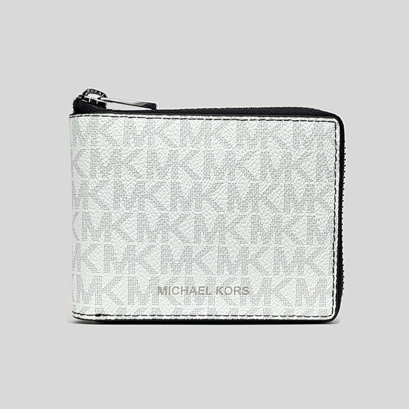 Michael Kors Men's Cooper Logo Zip-Around Wallet Bright White 36U2LCOF3B