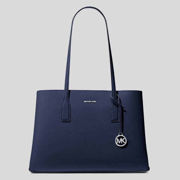 MICHAEL KORS Ruthie Medium Saffiano Leather Tote Bag Navy 30S5S9RT2T