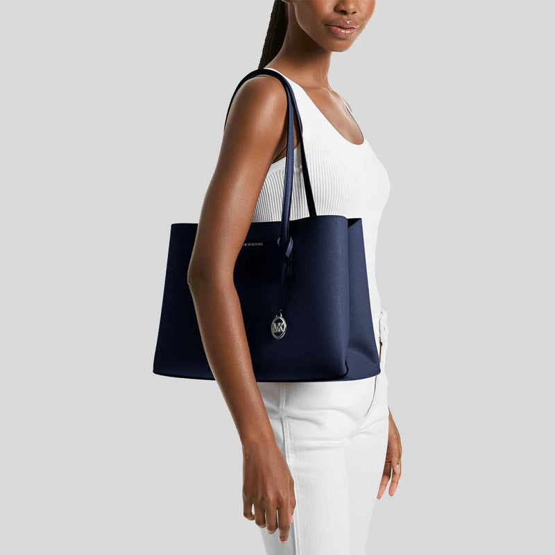 MICHAEL KORS Ruthie Medium Saffiano Leather Tote Bag Navy 30S5S9RT2T