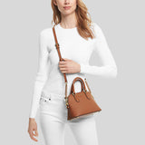 Michael Kors Veronica Extra-Small Saffiano Leather Crossbody Bag Luggage 32S3G6VC0L
