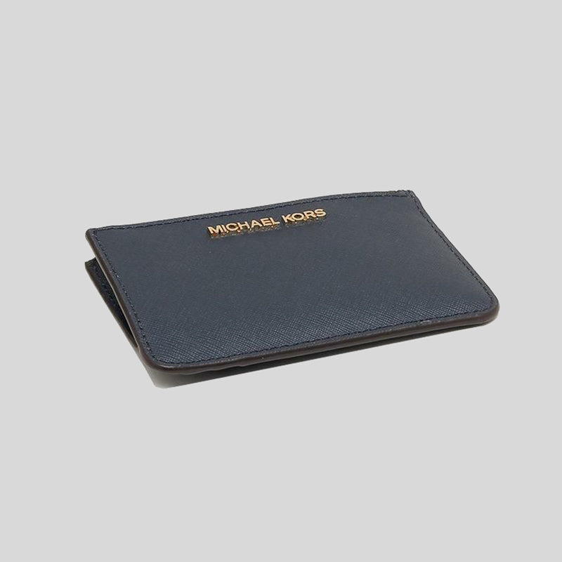 Michael Kors Jet Set Travel Small Top Zip Coin Pouch Navy 35F7GTVU1L