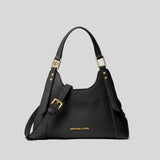 Michael Kors Arlo Small Pebbled Leather Shoulder Bag Black 35S3GW7C1L