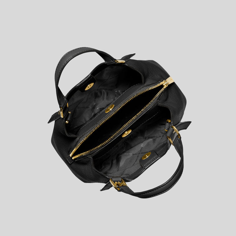 Michael Kors Arlo Small Pebbled Leather Shoulder Bag Black 35S3GW7C1L