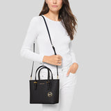 Michael Kors Jet Set Travel Extra-Small Saffiano Leather Top-Zip Tote Bag Black 35T9GTVT0L