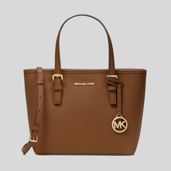 Michael Kors Jet Set Travel Extra-Small Saffiano Leather Top-Zip Tote Bag Luggage 35T9GTVT0L