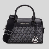 MICHAEL KORS Travel XS Duffle Crossbody Bag in Signature Black 35H3STFC0V
