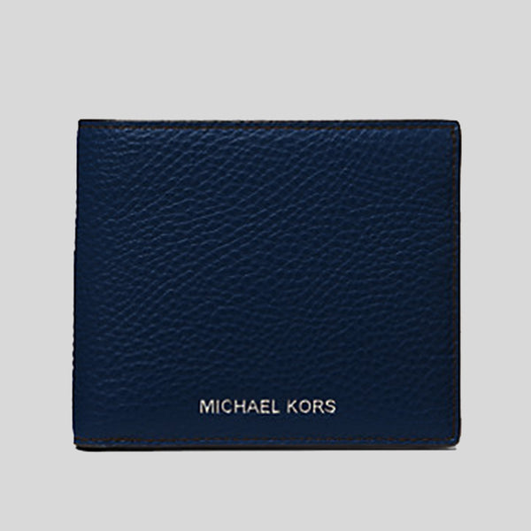 MICHAEL KORS Cooper Billfold Wallet With ID Window Navy 36H3LCOF2L