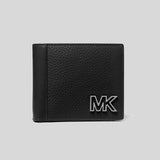 Michael Kors Cooper Leather Billfold Wallet With Coin Pocket Black 36S3LCOF3L