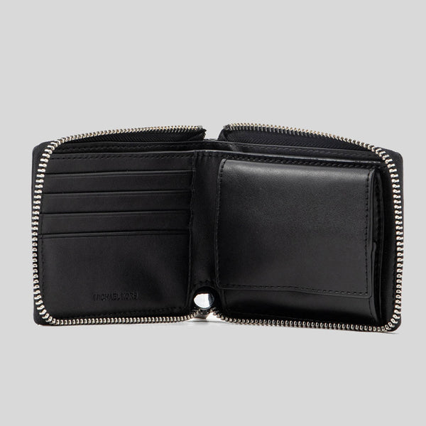 MICHAEL KORS Men's Cooper Logo Zip-Around Wallet Brwon/Black 36U2LCOF3B