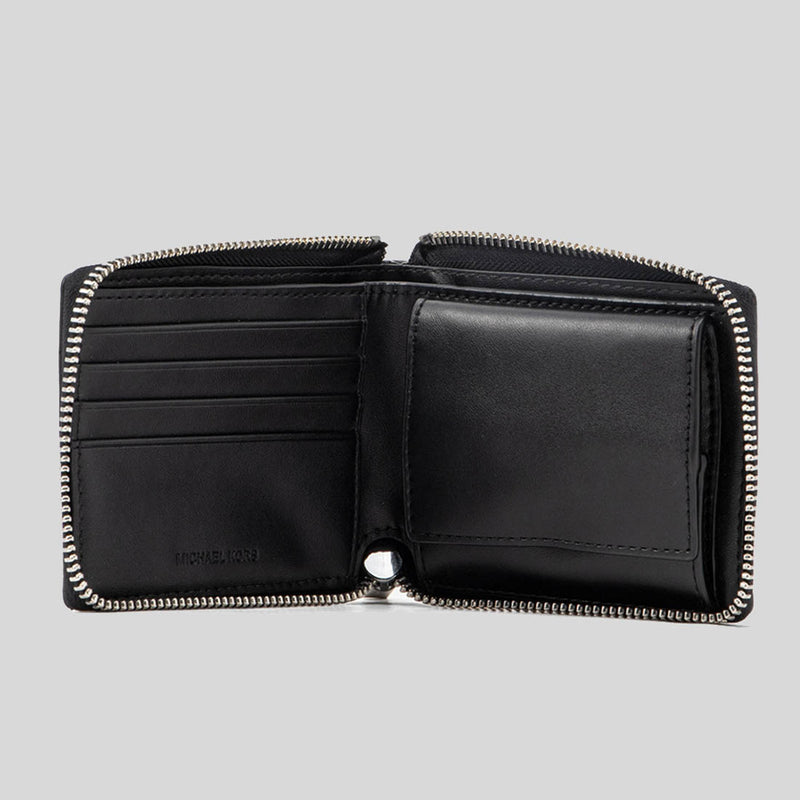 MICHAEL KORS Men's Cooper Logo Zip-Around Wallet Brwon/Black 36U2LCOF3B