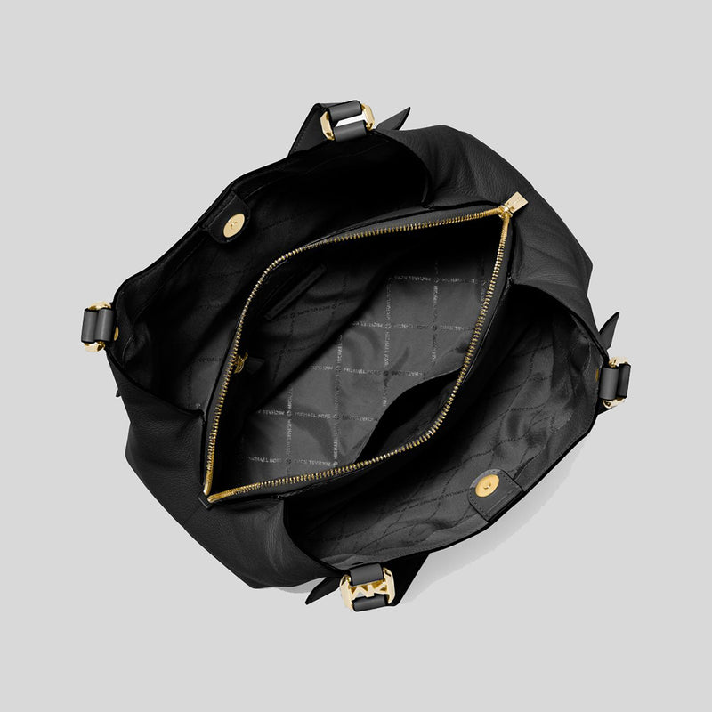 Michael Kors Arlo Large Pebbled Leather Shoulder Bag Black 35S3GW7L7L
