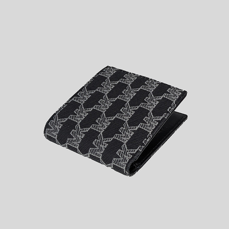 Michael Kors Cooper Logo Fabric Billfold Wallet Black Multi 36S3LC0F10