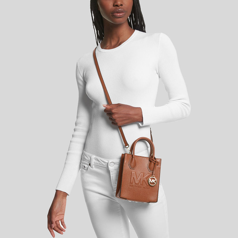 Michael Kors Mercer Extra-Small Logo and Leather Crossbody Bag