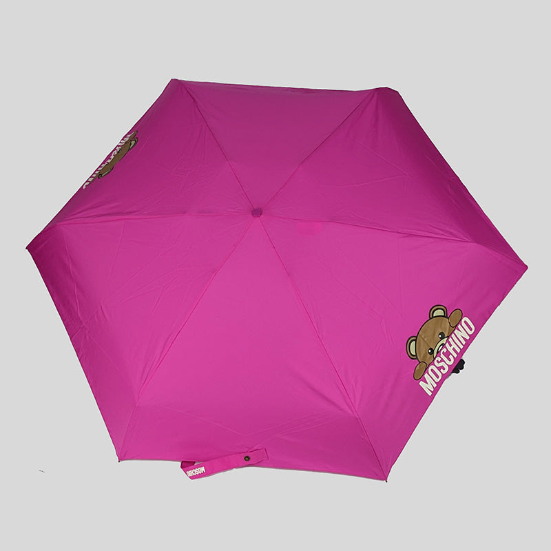Moschino Teddy Bear Toy With Fuchisia Mini Umbrella Inside DRP8888