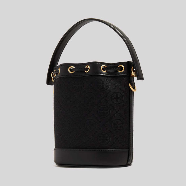 TORY BURCH T Monogram mini bucket bag Black 152130