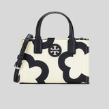 TORY BURCH Ella Printed Nylon Mini Tote French Cream The Flower 149668