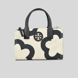 TORY BURCH Ella Printed Nylon Mini Tote French Cream The Flower 149668