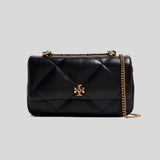 TORY BURCH Mini Kira Diamond Quilt Flap Bag Black 154710