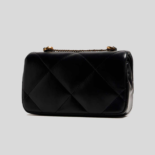 TORY BURCH Mini Kira Diamond Quilt Flap Bag Black 154710