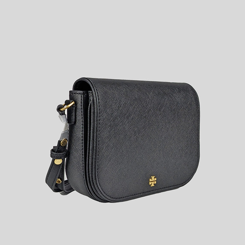 Tory Burch Emerson Saffiano Leather Crossbody Shoulder Bag Black 13483 LussoCitta