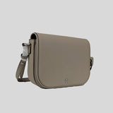 Tory Burch Emerson Saffiano Leather Crossbody Shoulder Bag Gray Chalk 134839