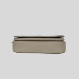 Tory Burch Emerson Saffiano Leather Crossbody Shoulder Bag Gray Chalk 134839