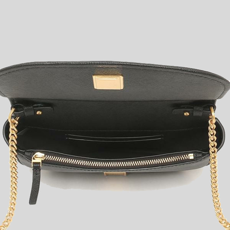 Tory Burch Emerson Saffiano Top Handle Crossbody Bag Black 134841
