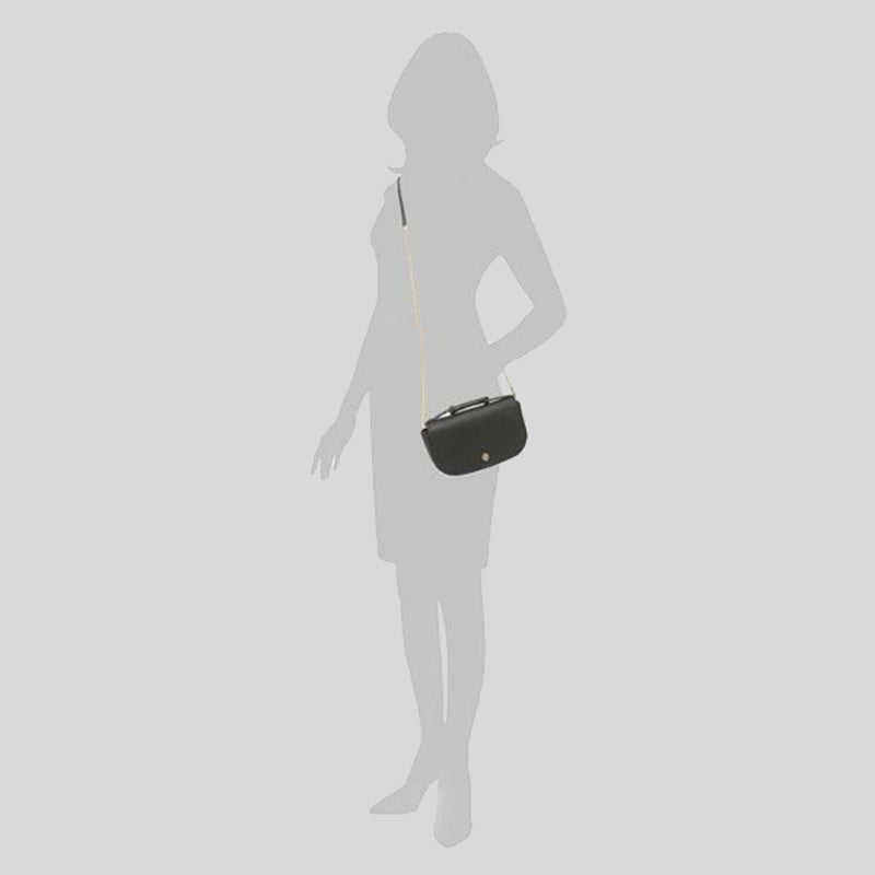 Tory Burch Emerson Saffiano Top Handle Crossbody Bag Black 134841