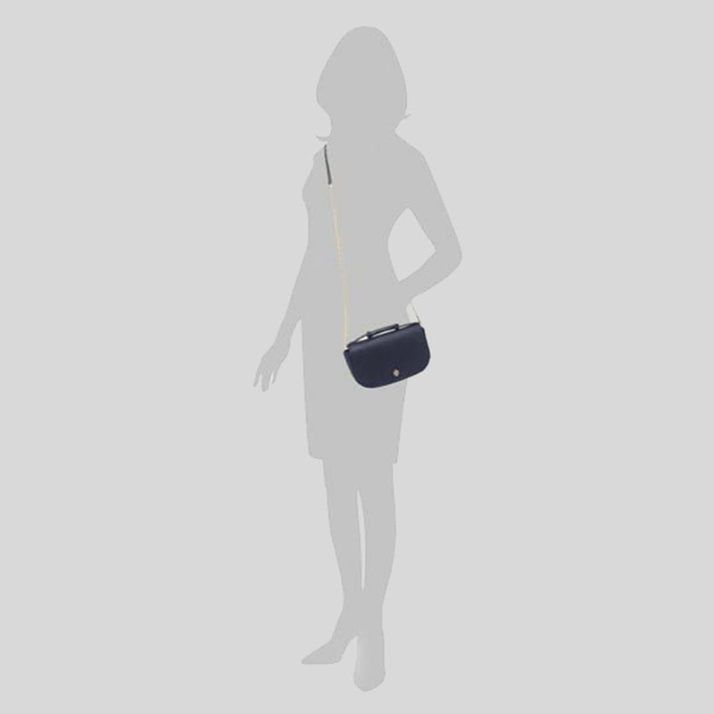 Tory Burch Emerson Saffiano Top Handle Crossbody Bag Tory Navy 134841