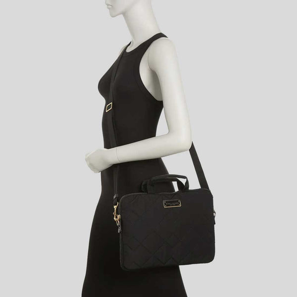 MARC JACOBS Quilted Nylon Laptop Bag Black S550M06FA21