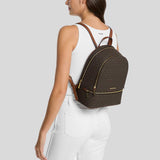 MICHAEL KORS Rhea Medium Signature Logo Backpack Brown 35S5GRAB2B