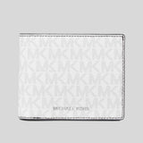 Michael Kors Greyson Billfold Wallet With Passcase Bright White 39F9LGYF2B