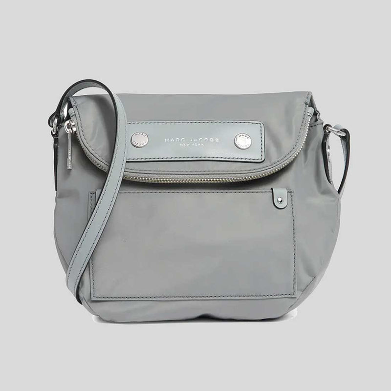 MARC JACOBS Preppy Nylon Mini Natasha Crossbody Bag Rock Grey M0012909