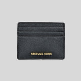 MICHAEL KORS Jet Set Travel Leather Card Holder Black 35H6GTVD7L
