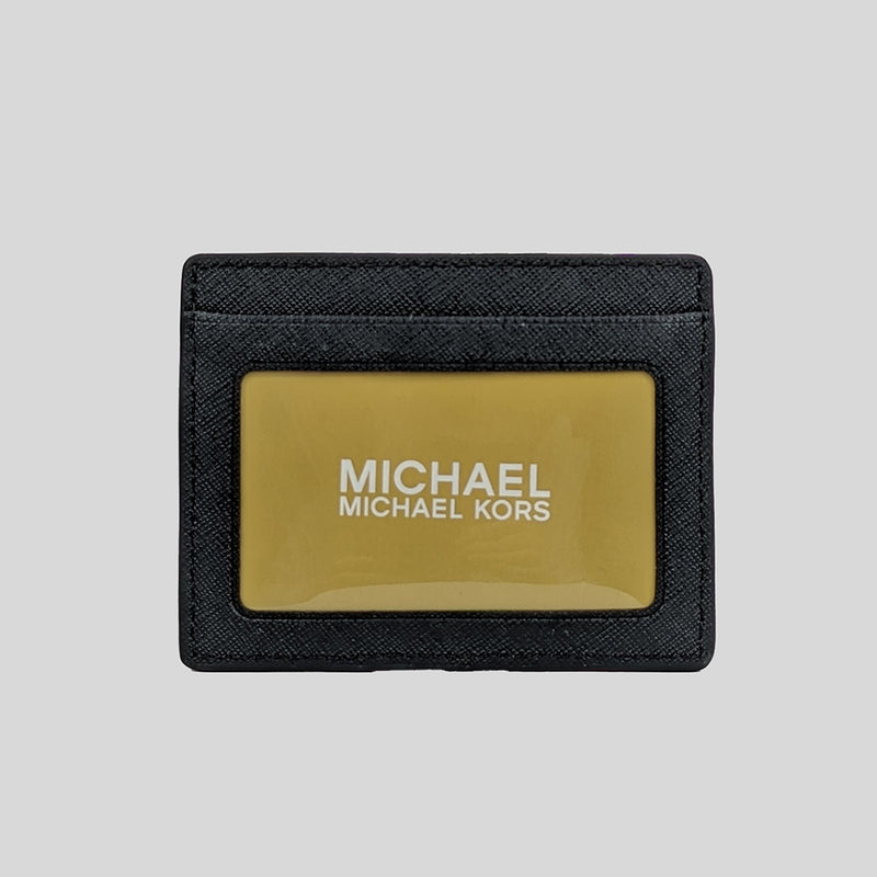 MICHAEL KORS Jet Set Travel Leather Card Holder Black 35H6GTVD7L