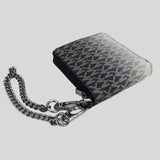 MICHAEL KORS Ombré Logo Zip Billfold Wallet with Chain Black 36S4LPCF5B