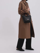 COACH Hanna Bucket Bag In Signature Canvas Walnut/Black CAF16