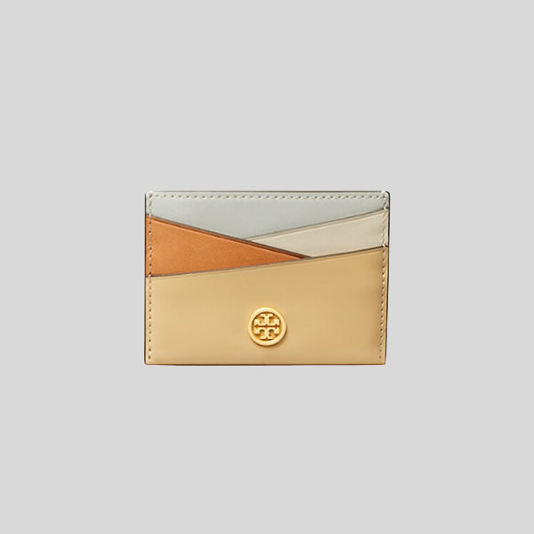 Tory Burch ROBINSON Patchwork Card Case Buff 148758