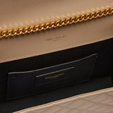 SAINT LAURENT YSL Envelope Small In Mix Matelasse Grain De Poudre Embossed Leather Dark Beige 600195BOW91