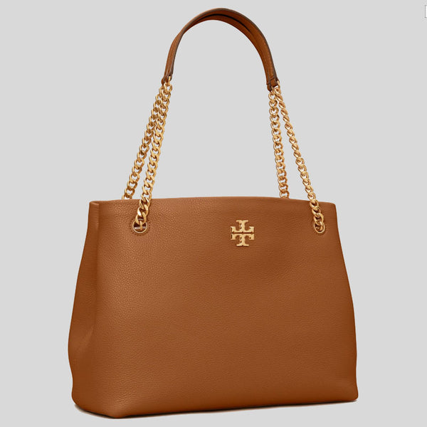 TORY BURCH Kira Leather Tote Bag Light Umber 61995