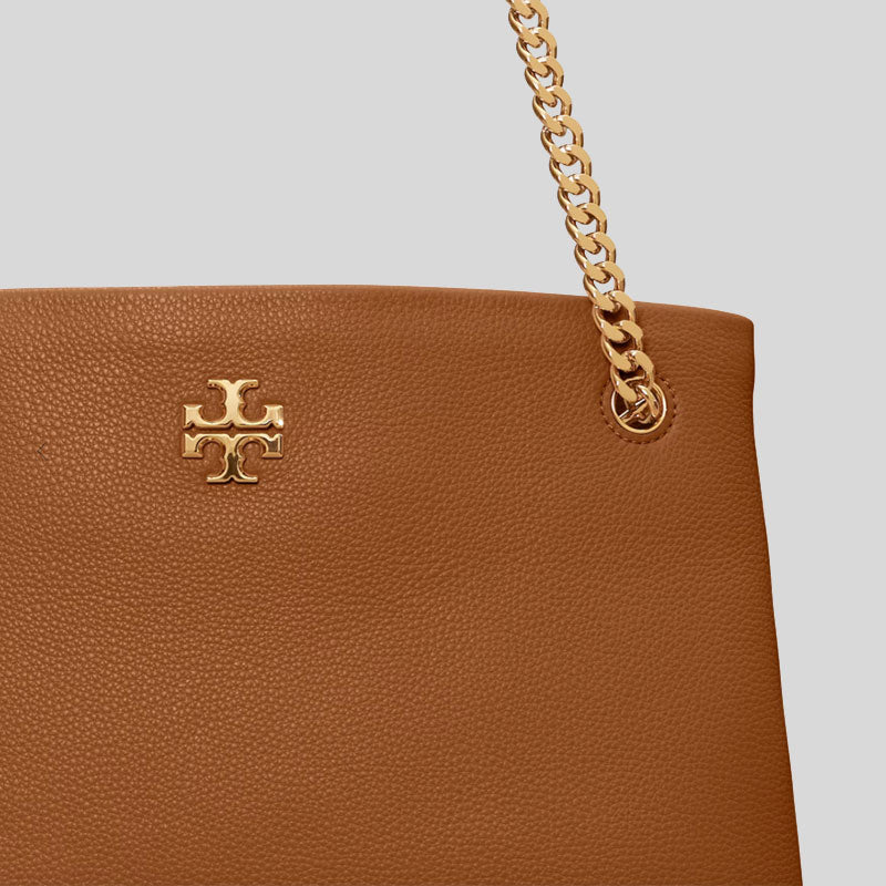 TORY BURCH Kira Leather Tote Bag Light Umber 61995