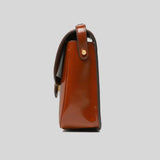 TORY BURCH Robinson Spazzolato Convertible Shoulder Bag Dark Sienna 143122