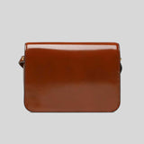 TORY BURCH Robinson Spazzolato Convertible Shoulder Bag Dark Sienna 143122