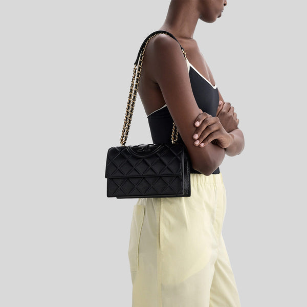 Tory Burch Small Fleming Convertible Shoulder Bag Black 164800